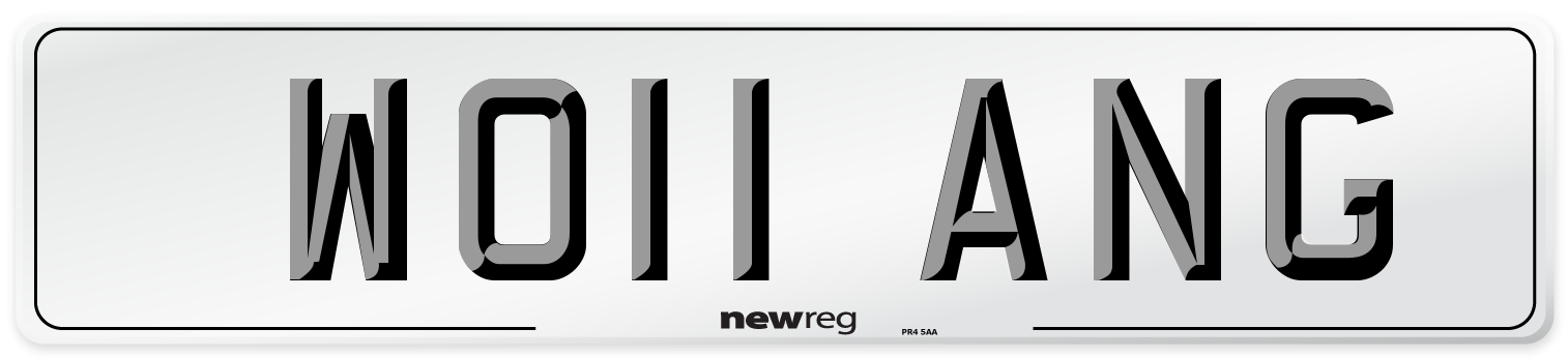 WO11 ANG Number Plate from New Reg